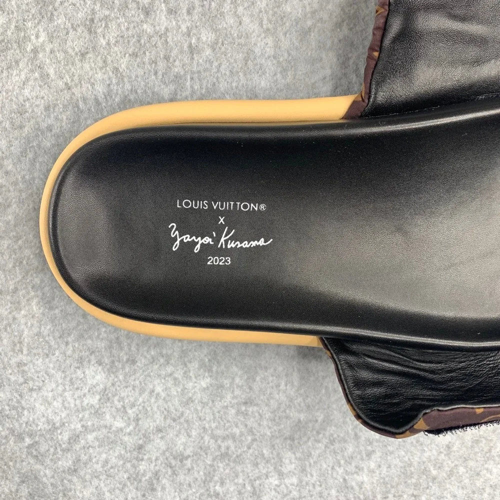 Louis Vuitton Pool Pillow Sandal Women 42 Brown Kusama Monogram Slides - Picture 8 of 16